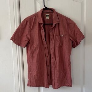 Reef Casual Red Button Down Shirt